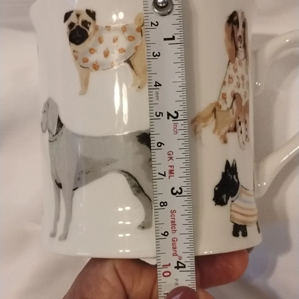 Cooksmart England Dog-Themed Ceramic Mug with Paw Prints
